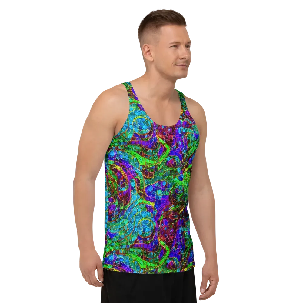 Jewel Circuit on Men's Tank Top — Right Front