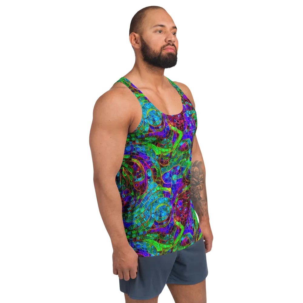 Jewel Circuit on Men's Tank Top — Right Front