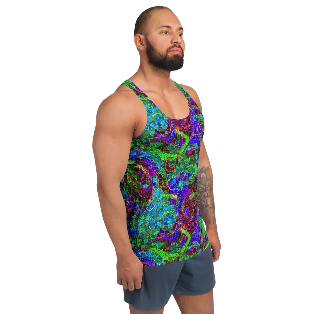 Jewel Circuit on Men's Tank Top — Right Front