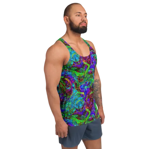 Jewel Circuit on a Men's Tank Top