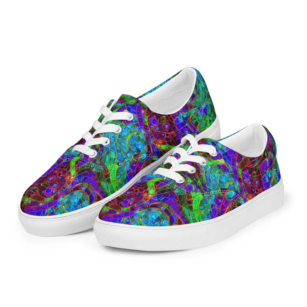 Jewel Circuit on Men's Lace-Up Canvas Shoes — Left Front