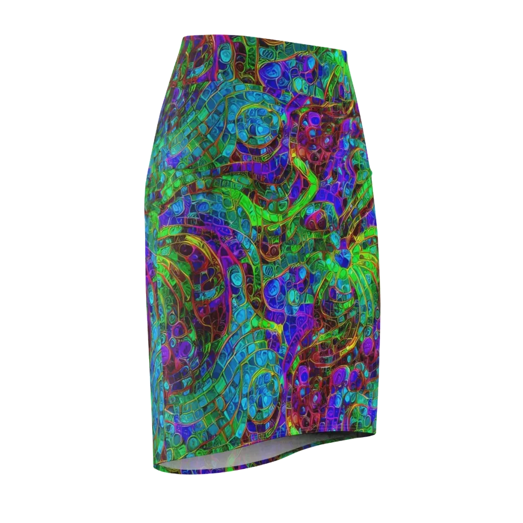Jewel Circuit on Pencil Skirt — Front Side