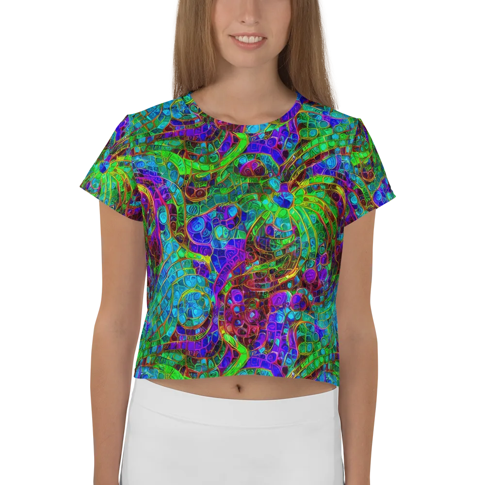 Jewel Circuit on Crop Tee — Front