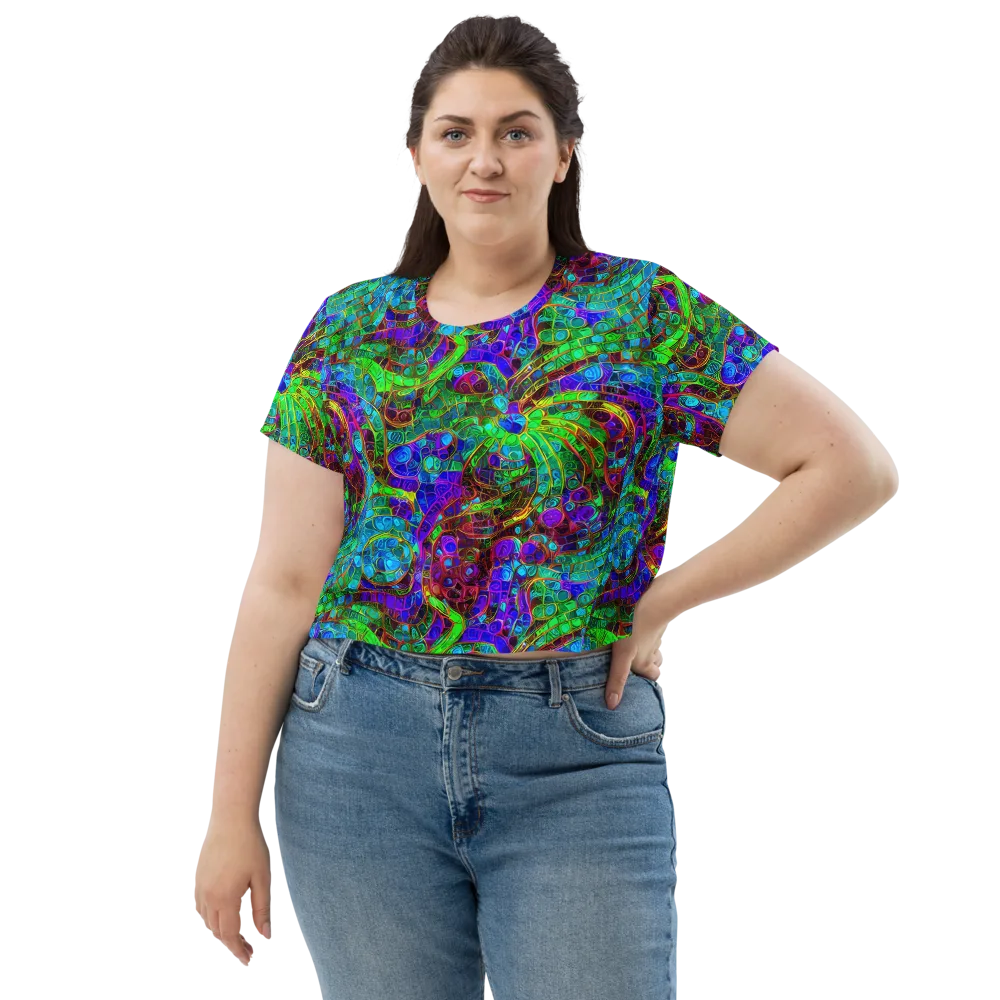 Jewel Circuit on Crop Tee — Front