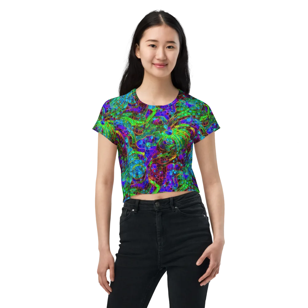 Jewel Circuit on Crop Tee — Front