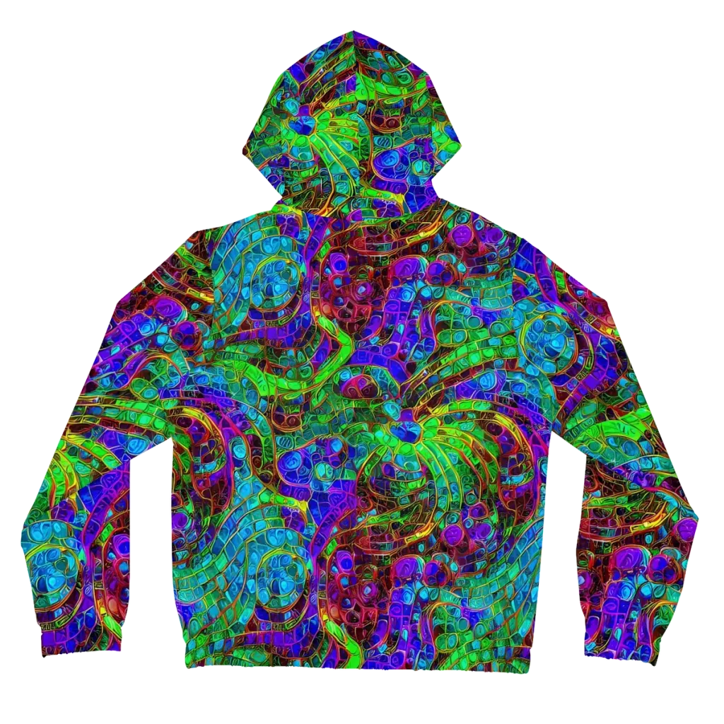 Jewel Circuit on Women's Full-Zip Hoodie — Back