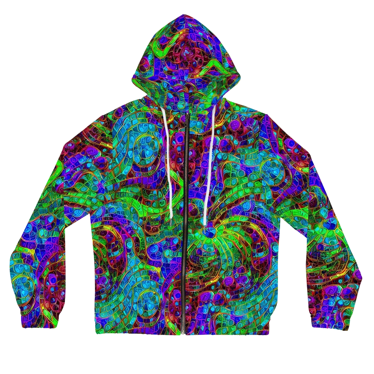 Jewel Circuit on Women's Full-Zip Hoodie — Front