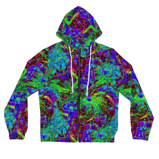 Jewel Circuit on a Women's Full-Zip Hoodie
