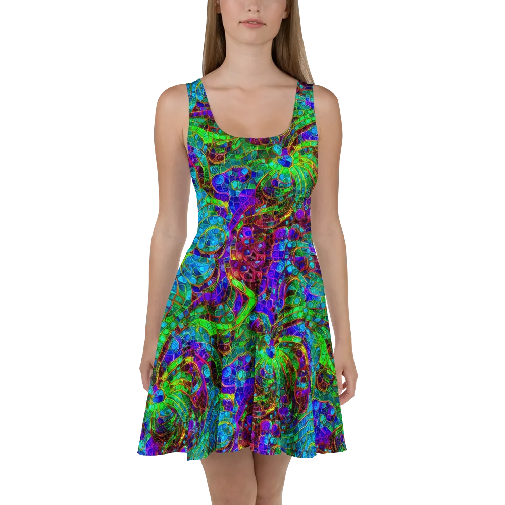 Jewel Circuit on Skater Dress — Front
