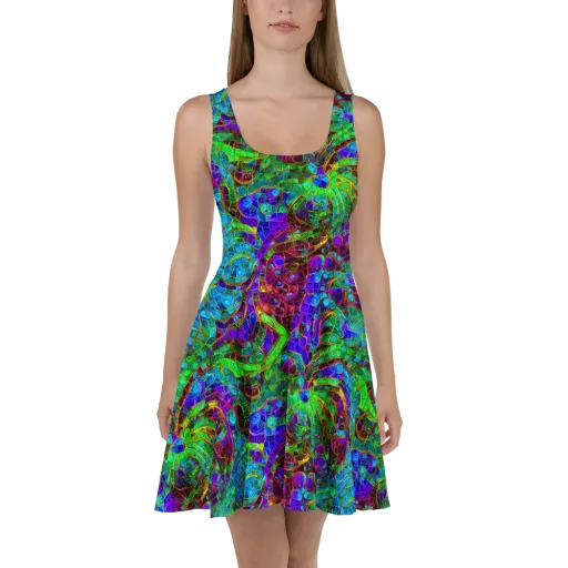 Jewel Circuit on a Skater Dress
