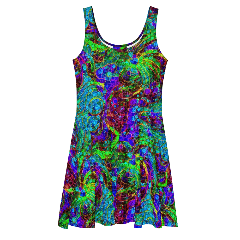 Jewel Circuit on Skater Dress — Front