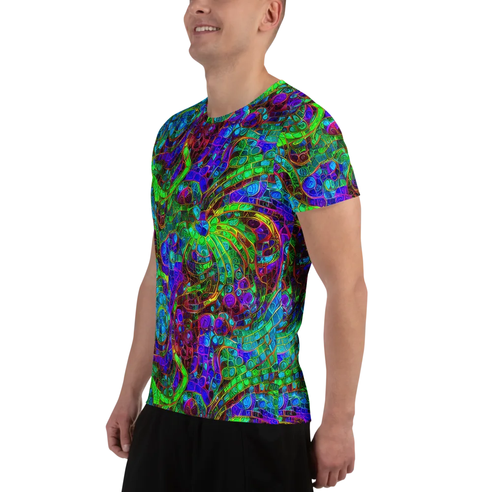 Jewel Circuit on Men's Athletic T-Shirt — Left