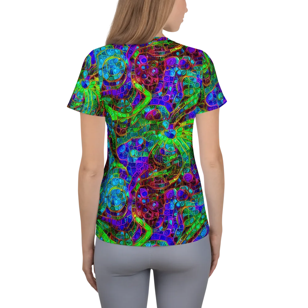 Jewel Circuit on Women's Athletic T-Shirt — Back