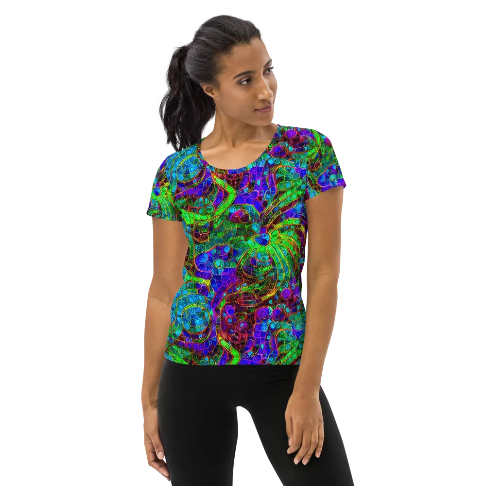 Jewel Circuit on Women's Athletic T-Shirt — Front