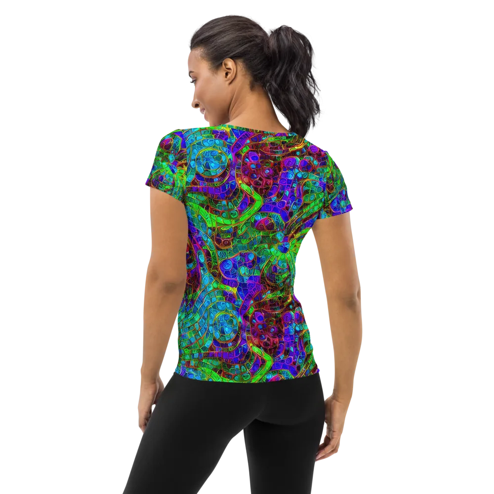Jewel Circuit on Women's Athletic T-Shirt — Back