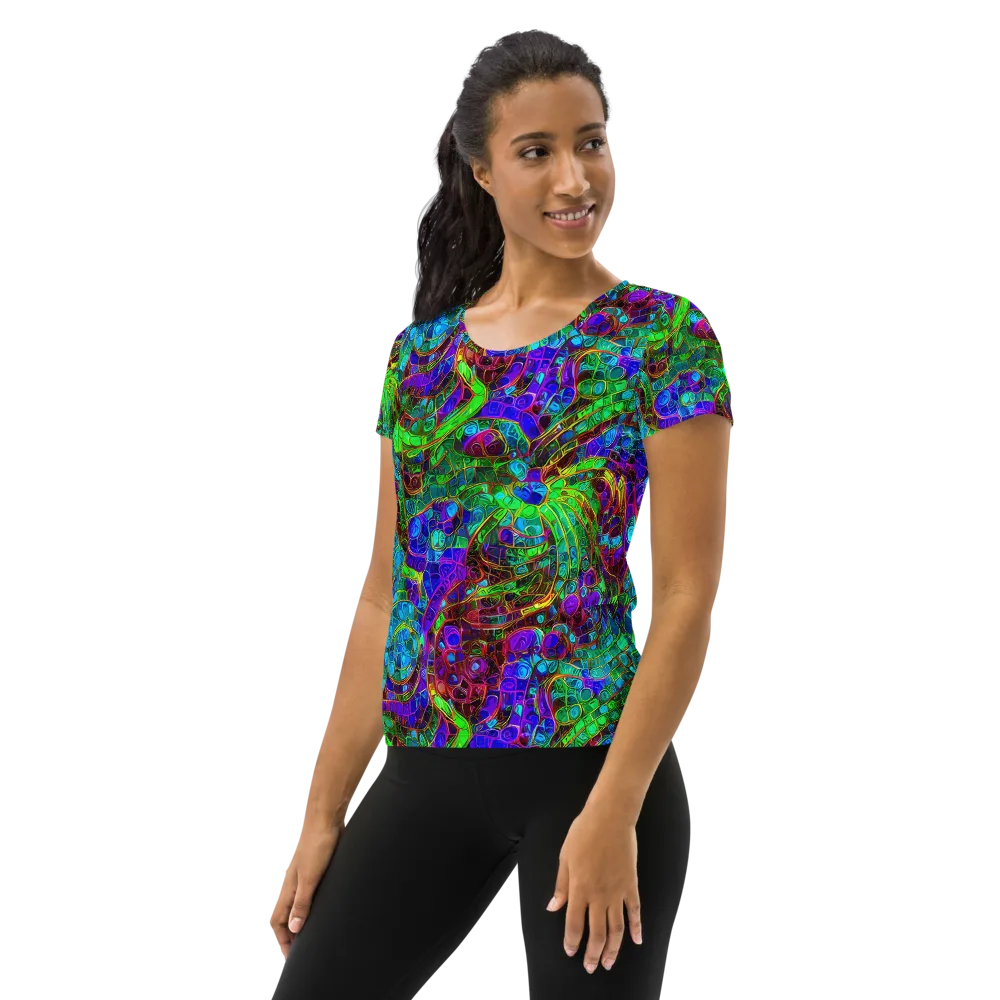 Jewel Circuit on Women's Athletic T-Shirt — Left