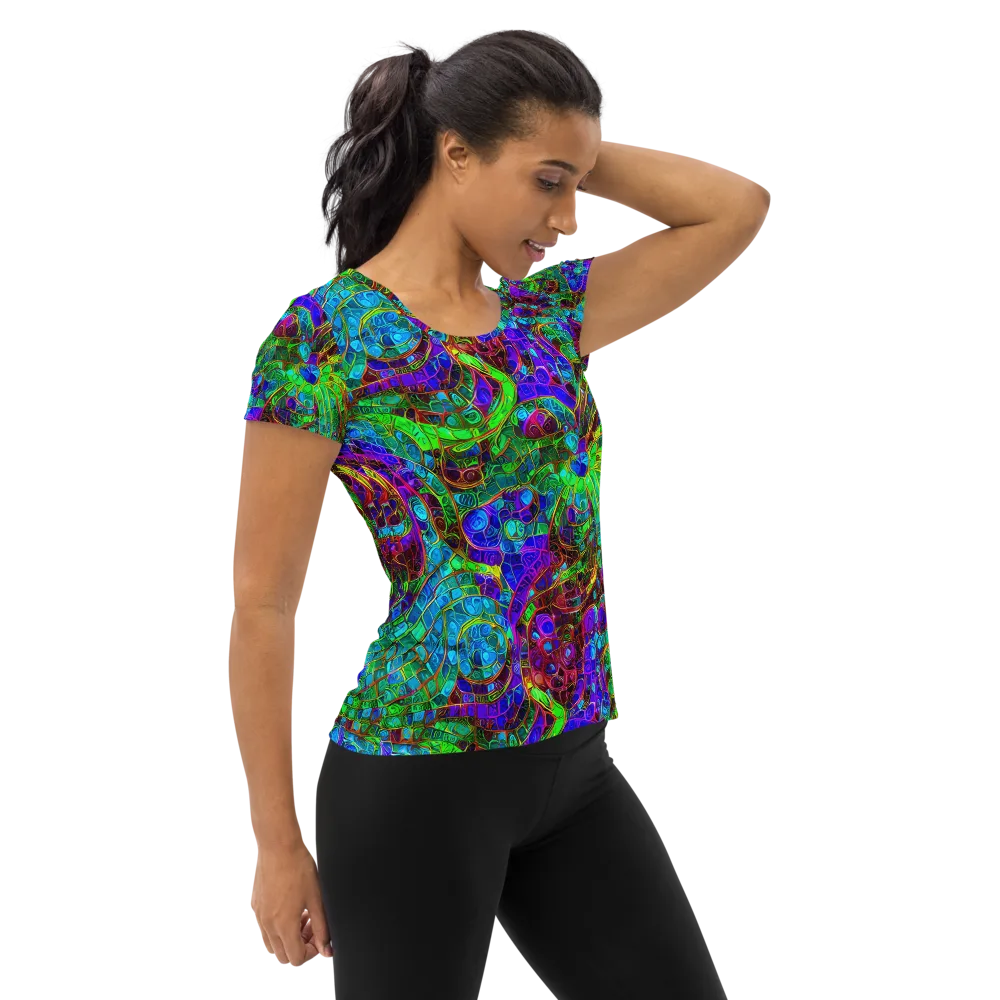 Jewel Circuit on Women's Athletic T-Shirt — Right