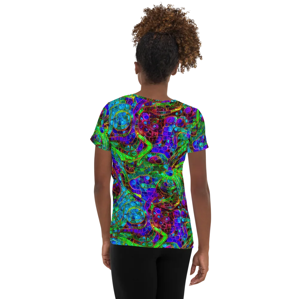 Jewel Circuit on Women's Athletic T-Shirt — Back