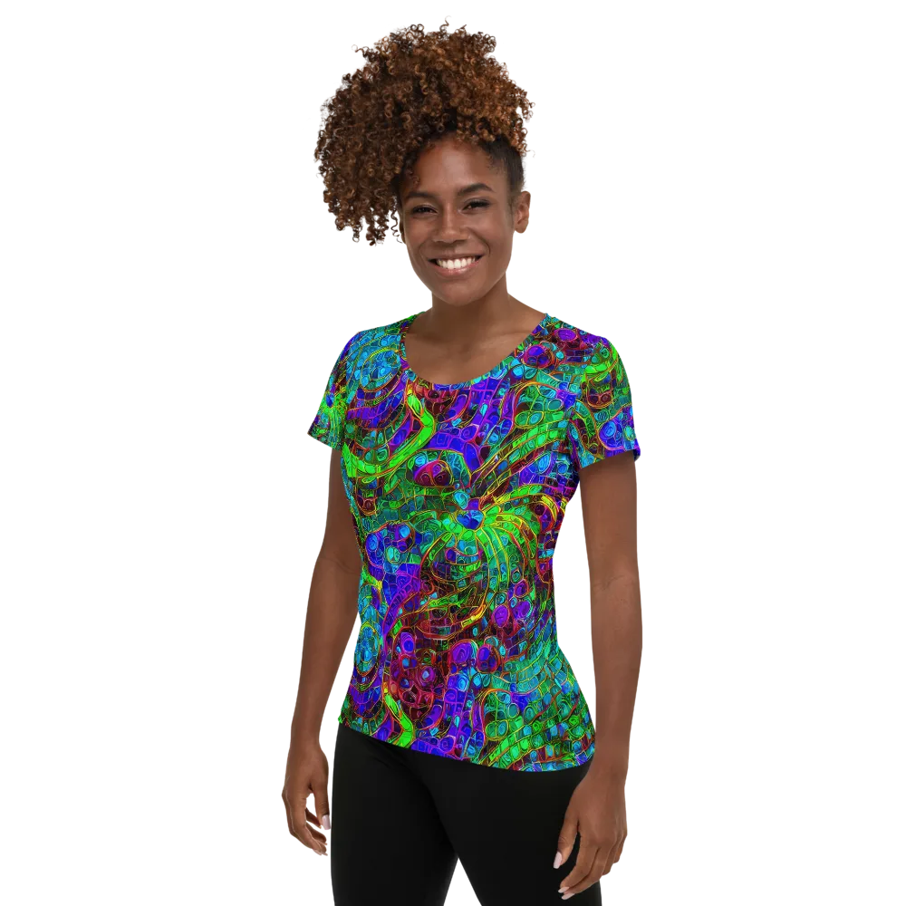 Jewel Circuit on Women's Athletic T-Shirt — Left