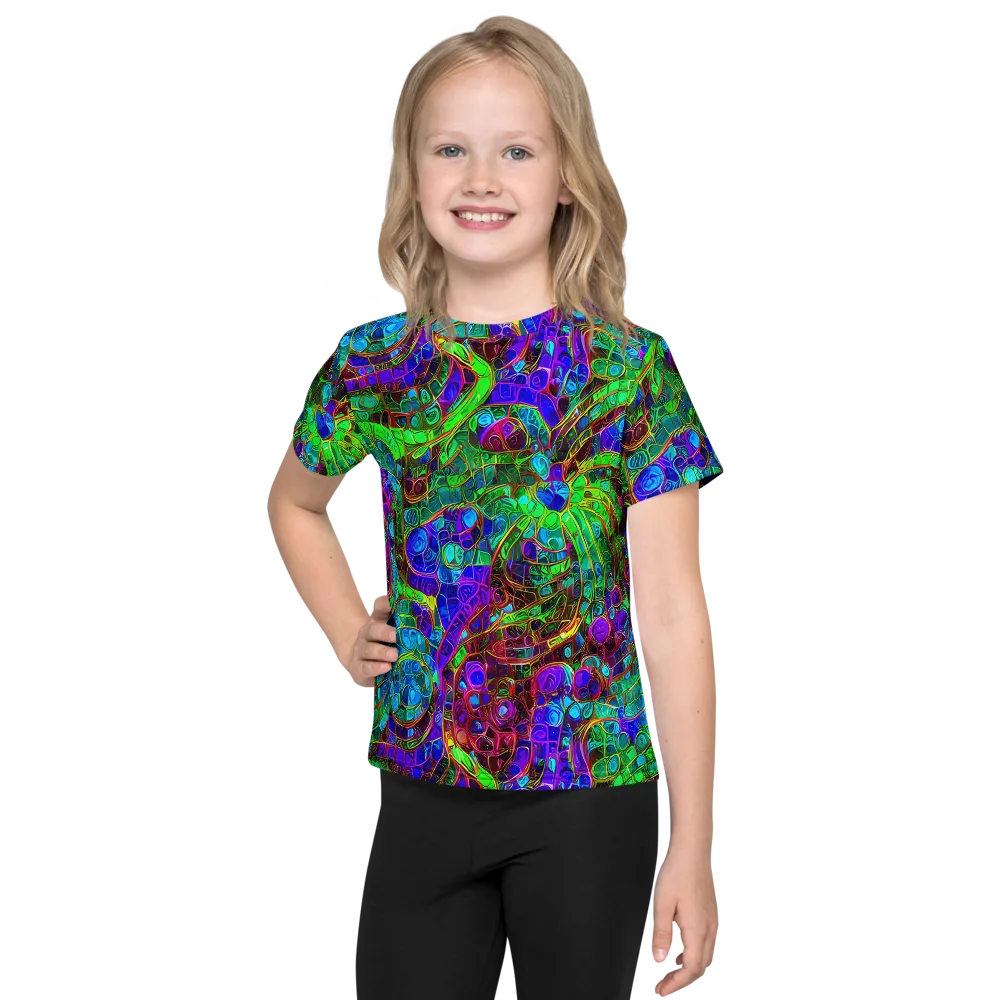 Jewel Circuit on Kids Crew Neck T-Shirt — Front