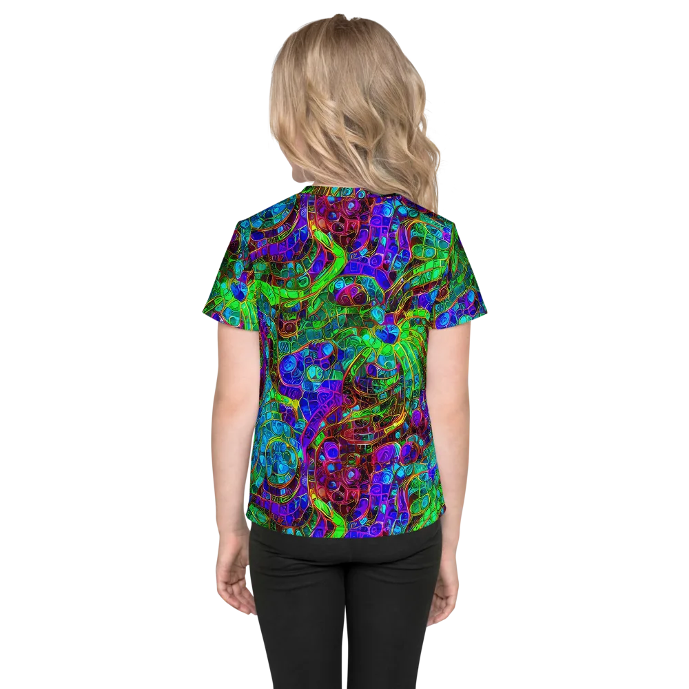 Jewel Circuit on Kids Crew Neck T-Shirt — Back