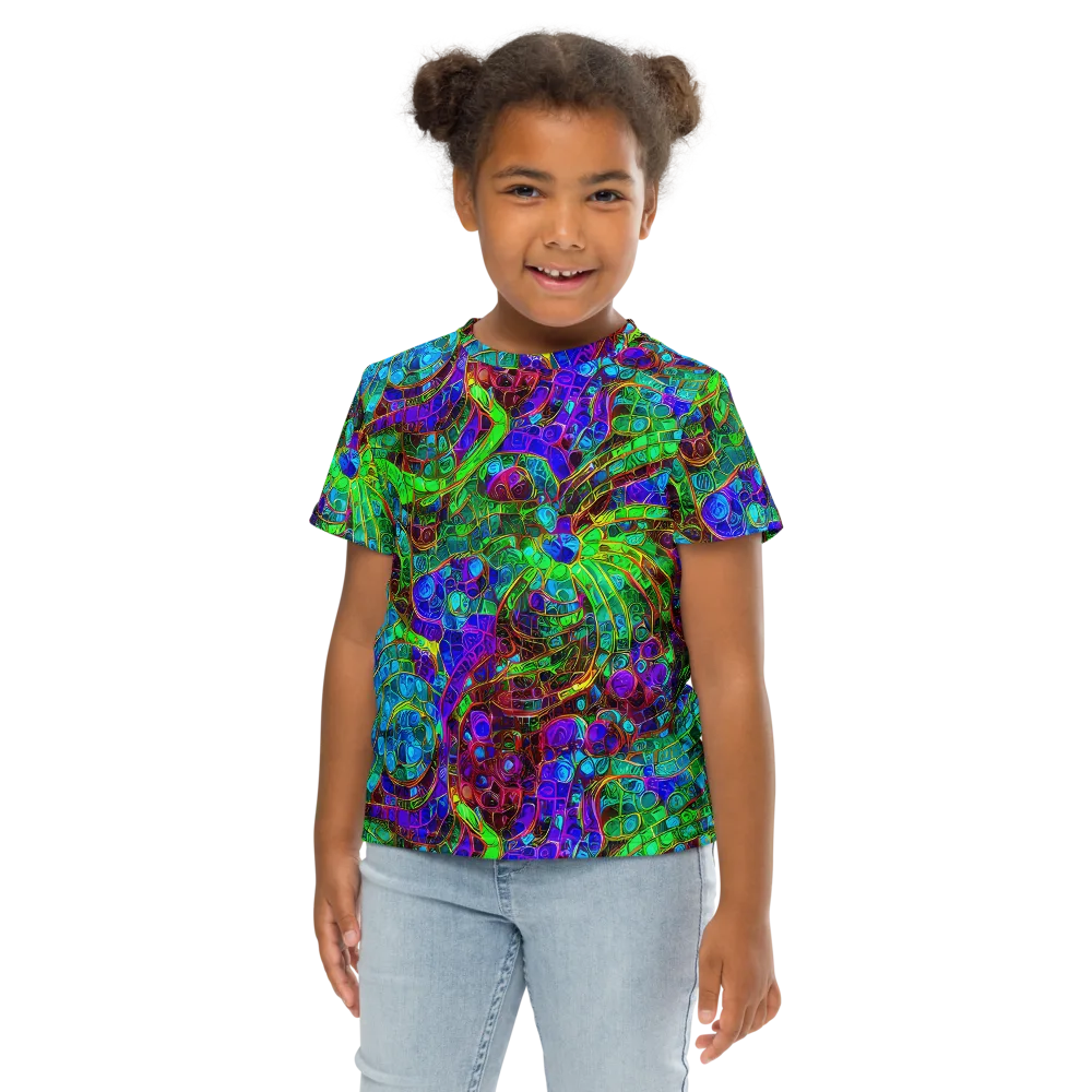 Jewel Circuit on Kids Crew Neck T-Shirt — Front