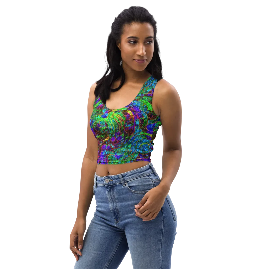 Jewel Circuit on Crop Top — Left Front