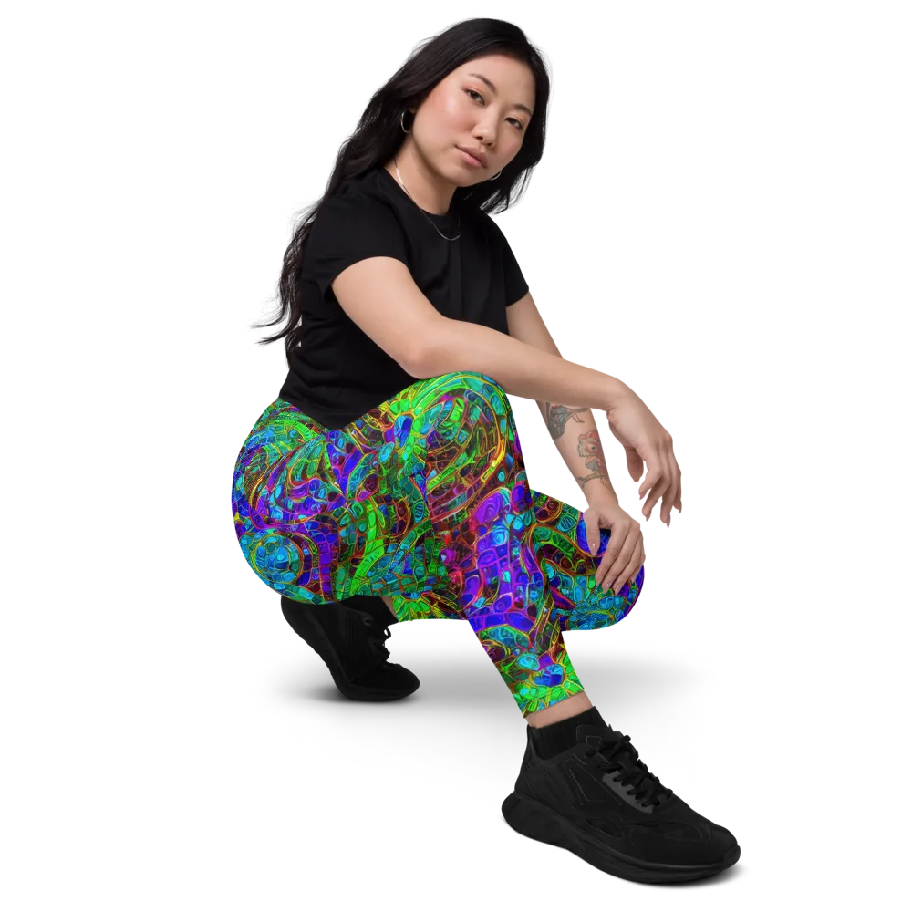 Jewel Circuit on Leggings with Pockets — Right Front
