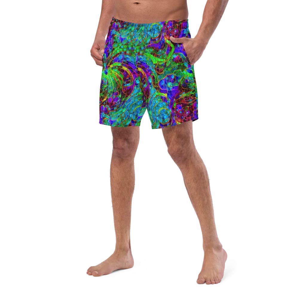 Jewel Circuit on Swim Trunks — Left Front