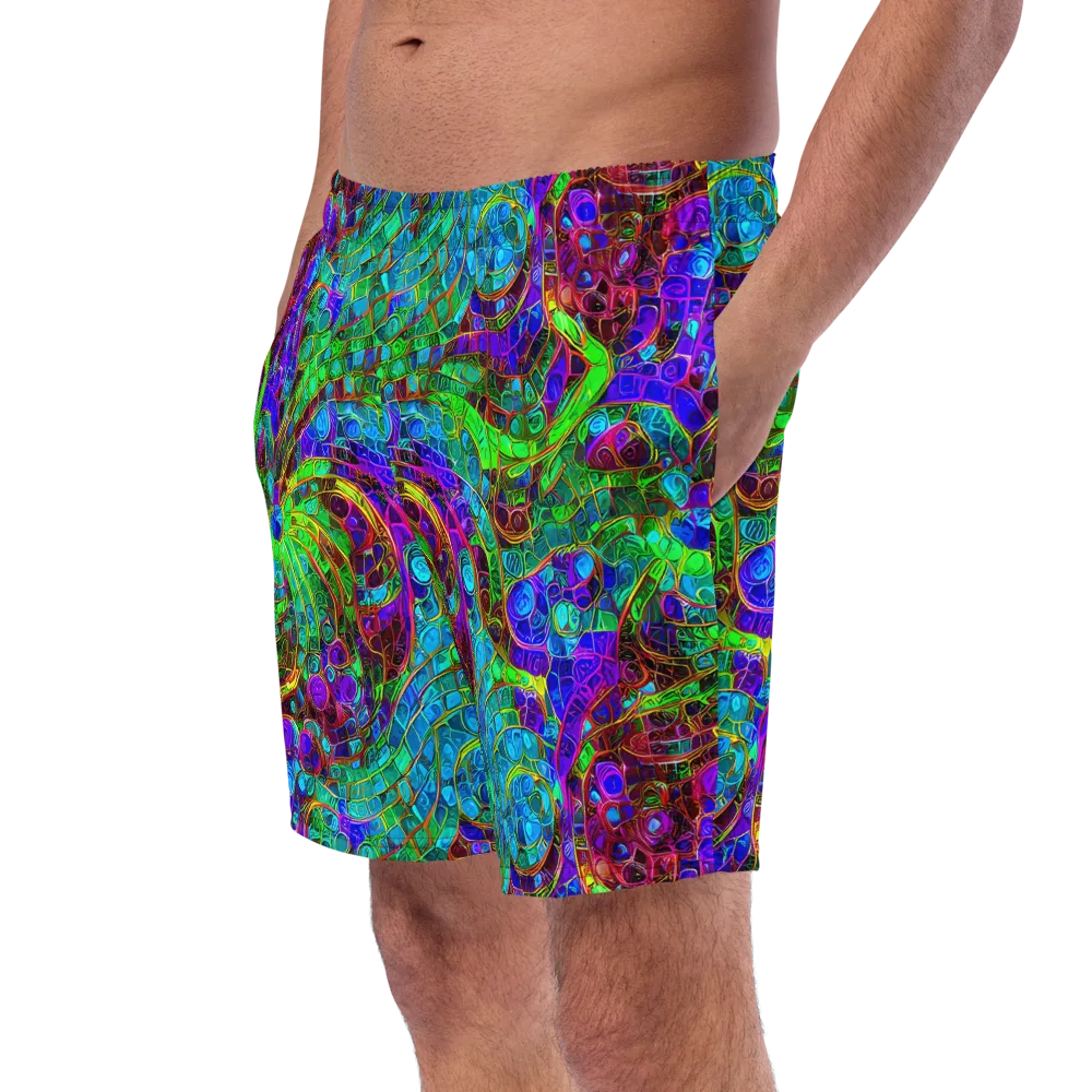 Jewel Circuit on Swim Trunks — Left Front
