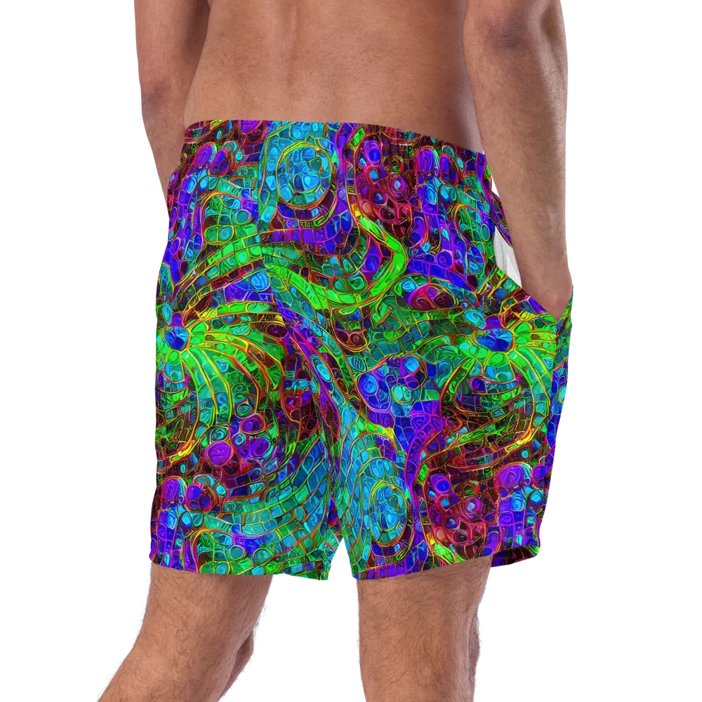 Jewel Circuit on Swim Trunks — Right Back