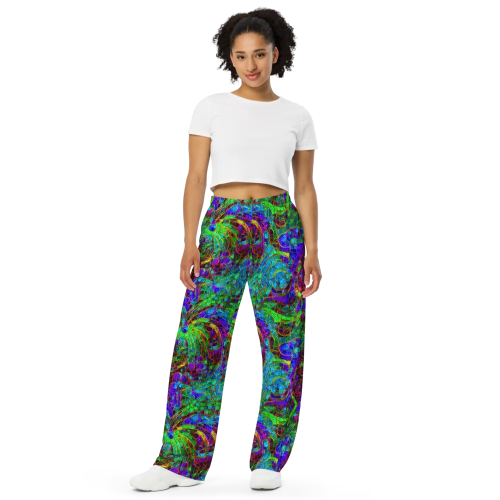 Jewel Circuit on Wide-Leg Pants — Front