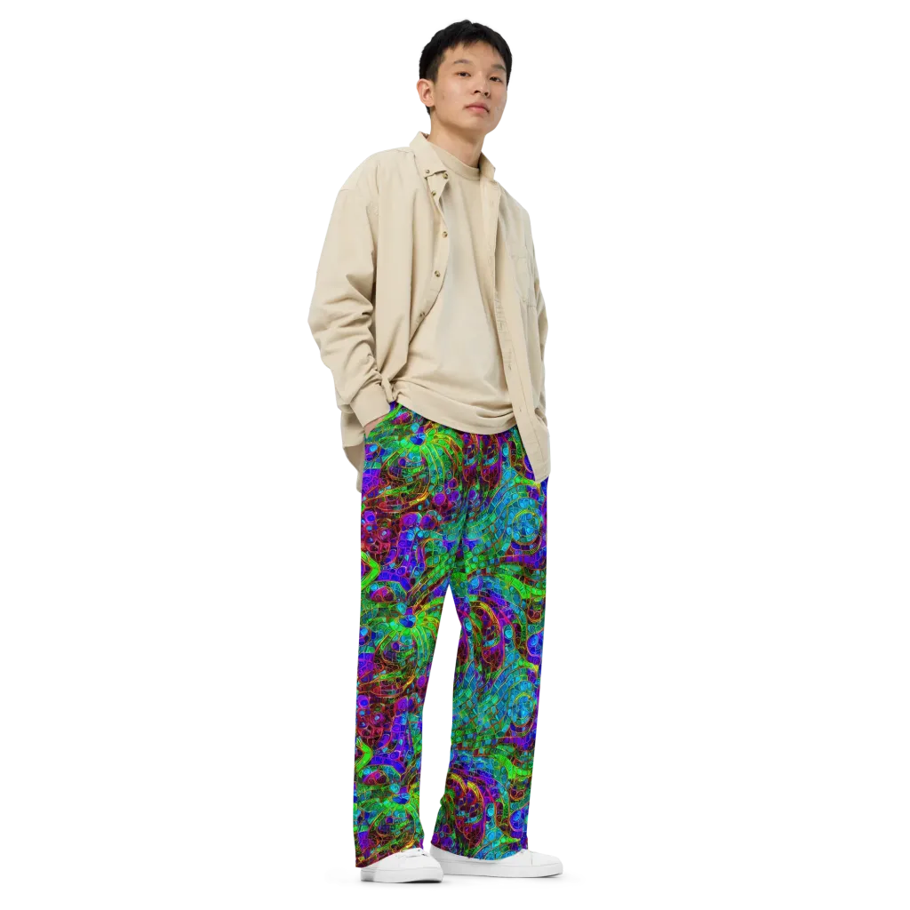Jewel Circuit on Wide-Leg Pants — Right Front