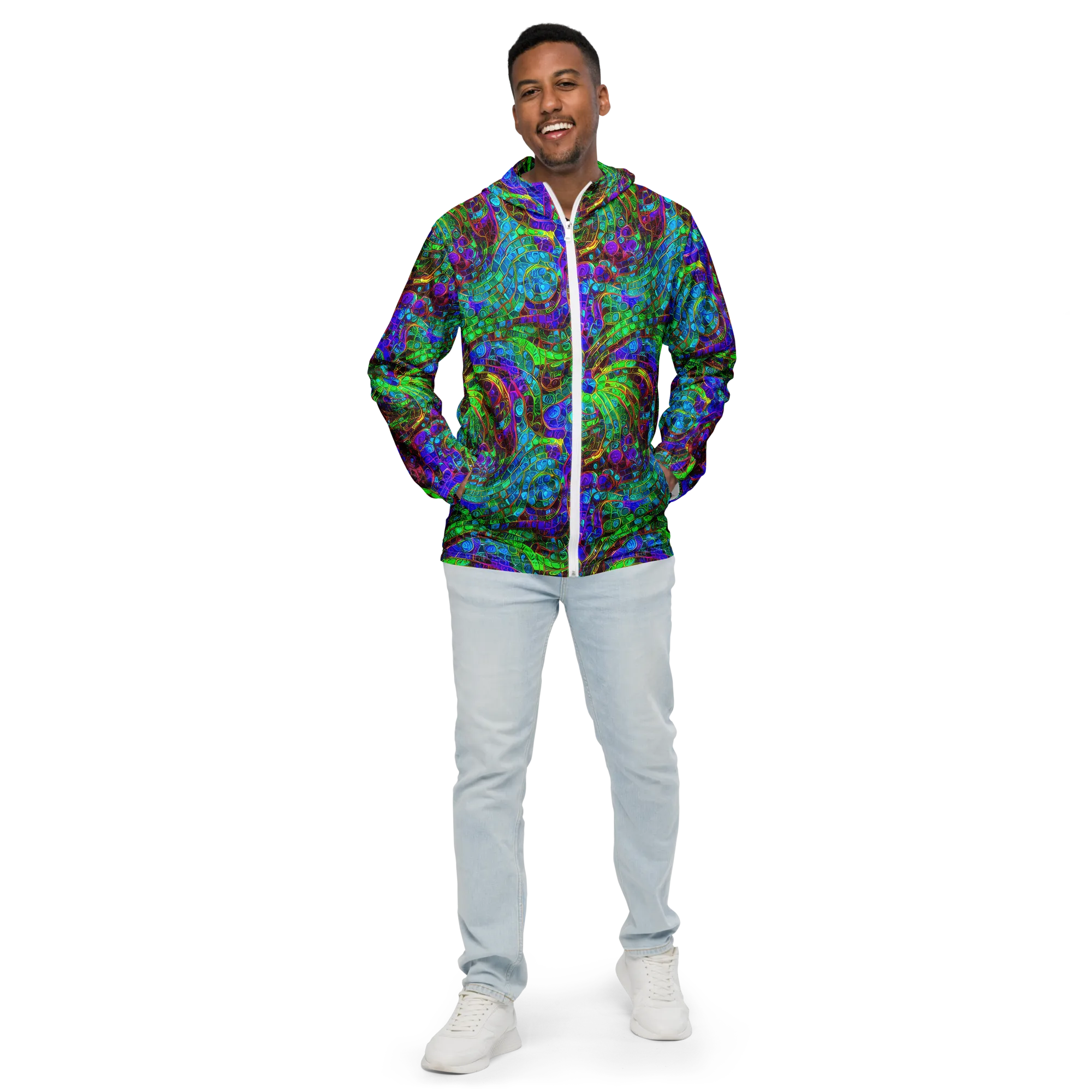 Jewel Circuit on Men's Windbreaker — Front