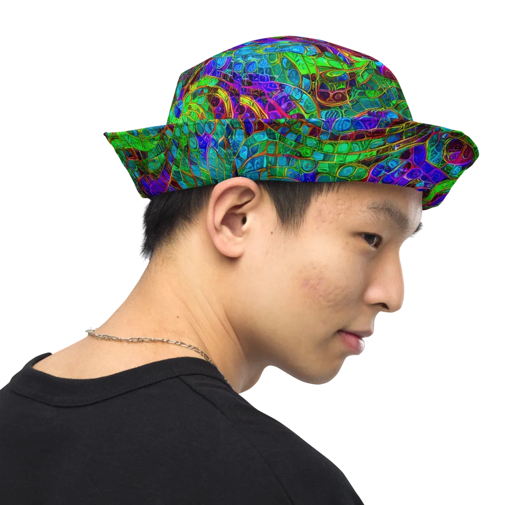 Jewel Circuit on Reversible Bucket Hat — Right Outside