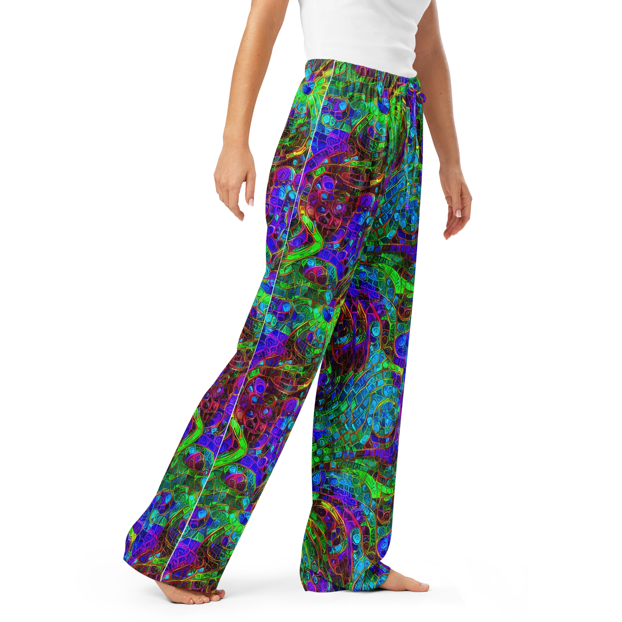 Jewel Circuit on Women's Pajama Pants — Right Front