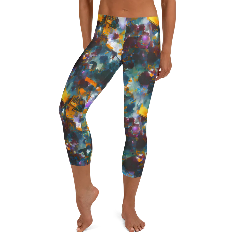 Abyssal Sparks on Capri Leggings — Front
