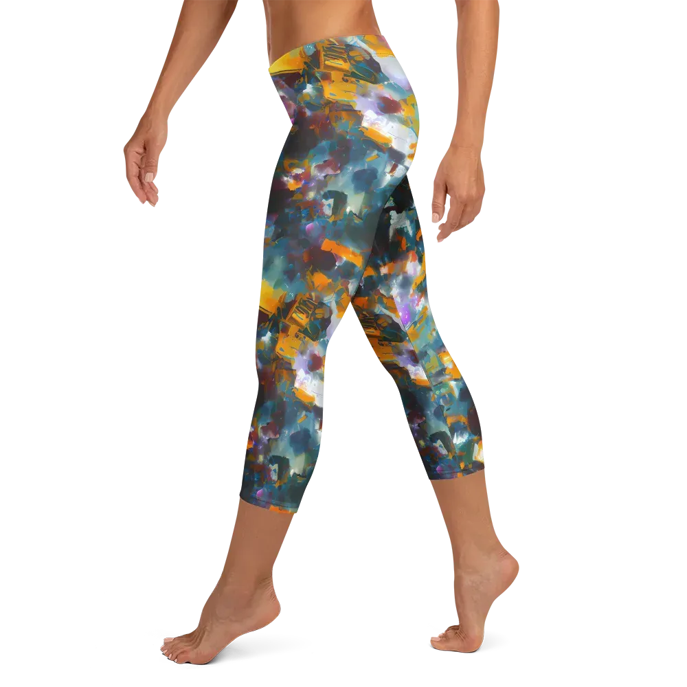 Abyssal Sparks on Capri Leggings — Left