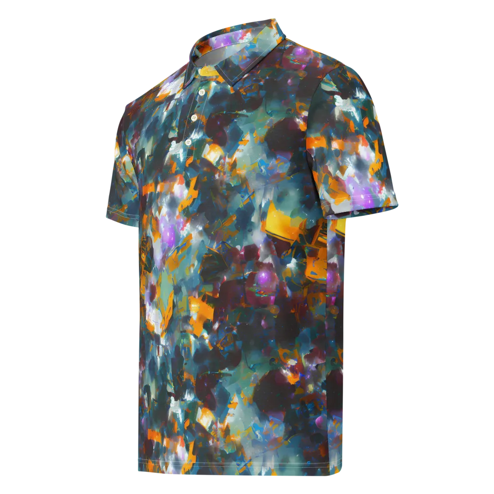 Abyssal Sparks on Men's Slim Fit Polo Shirt — Left Front
