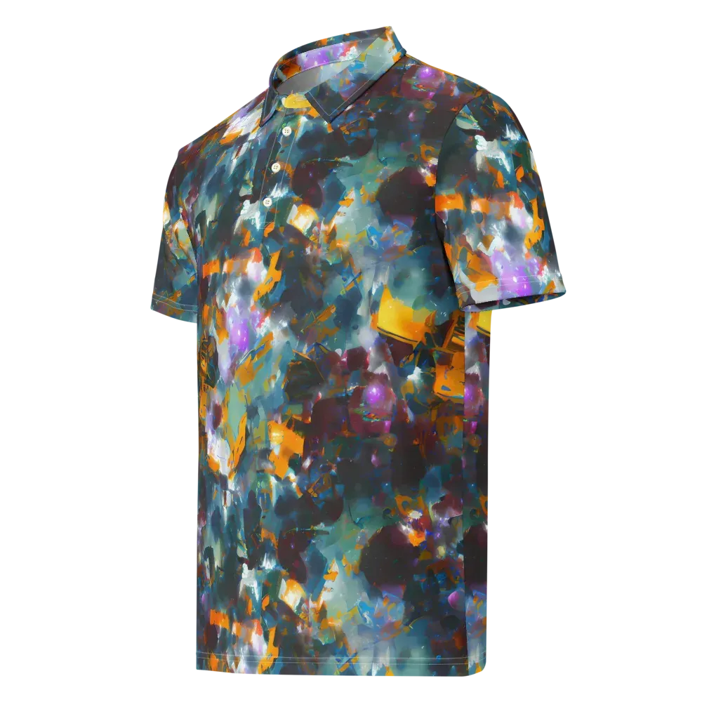 Abyssal Sparks on Men's Slim Fit Polo Shirt — Left Front