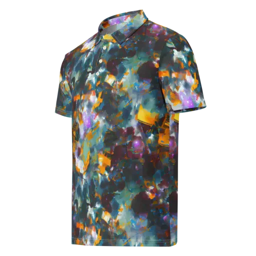 Abyssal Sparks on a Men's Slim Fit Polo Shirt