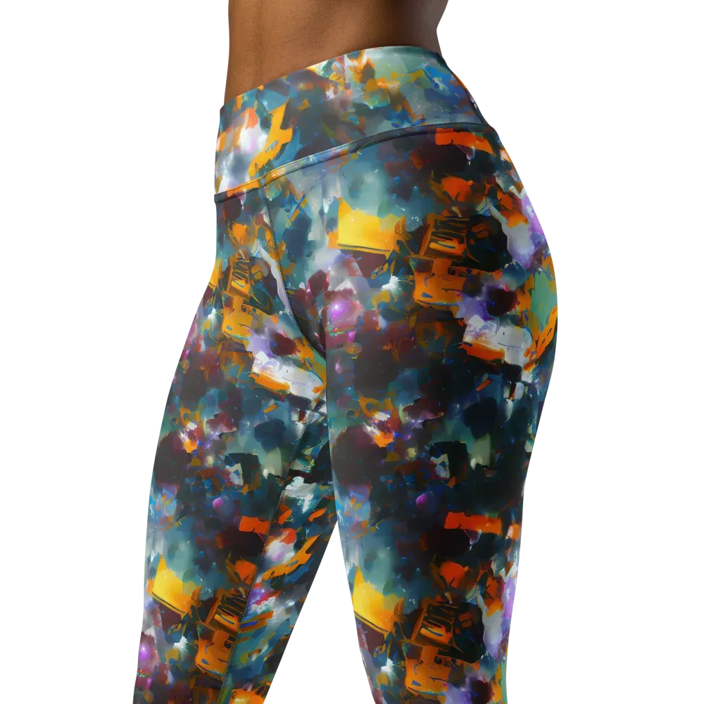 Abyssal Sparks on Yoga Leggings — Left Front