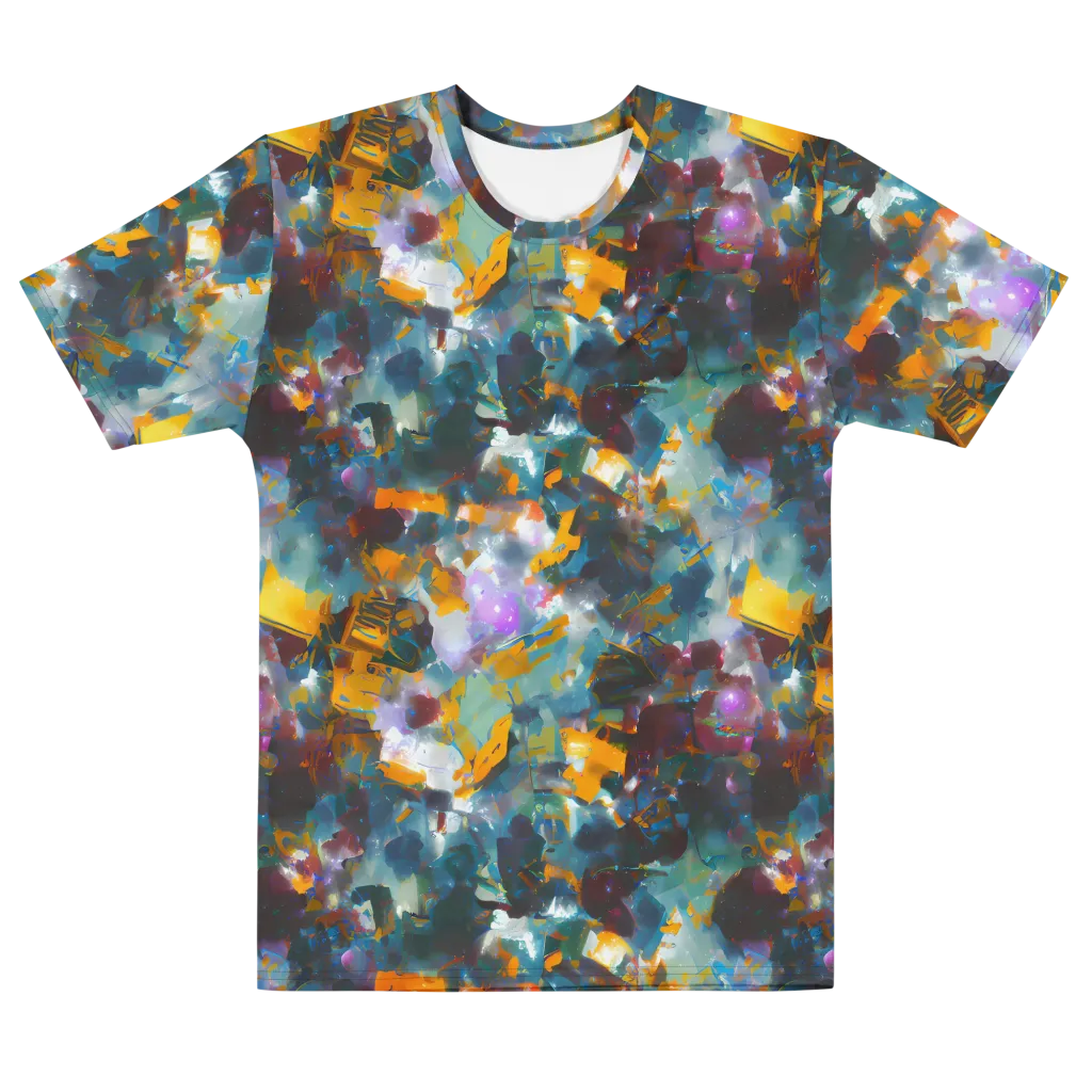 Abyssal Sparks on Men's Cotton Crew Neck T-Shirt — Front