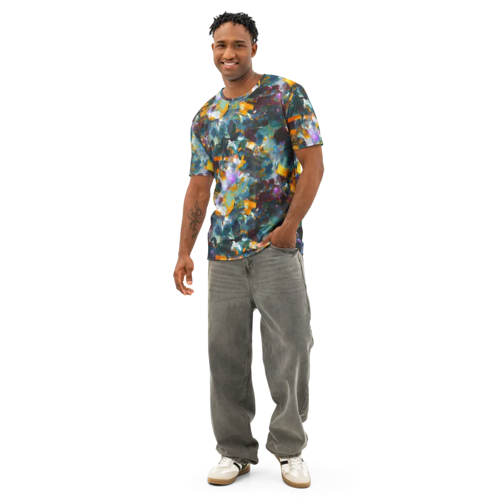 Abyssal Sparks on Men's Cotton Crew Neck T-Shirt — Front