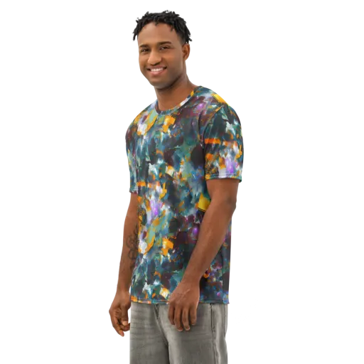 Abyssal Sparks on a Men's Cotton Crew Neck T-Shirt