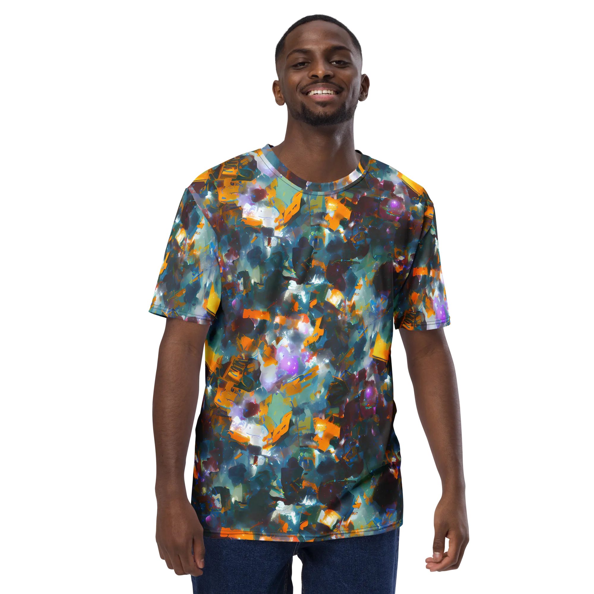 Abyssal Sparks on Men's Crew Neck T-Shirt — Front