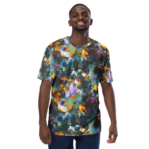 Abyssal Sparks on a Men's Crew Neck T-Shirt