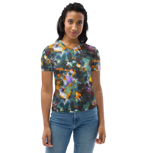 Abyssal Sparks on a Women's Crew Neck T-Shirt