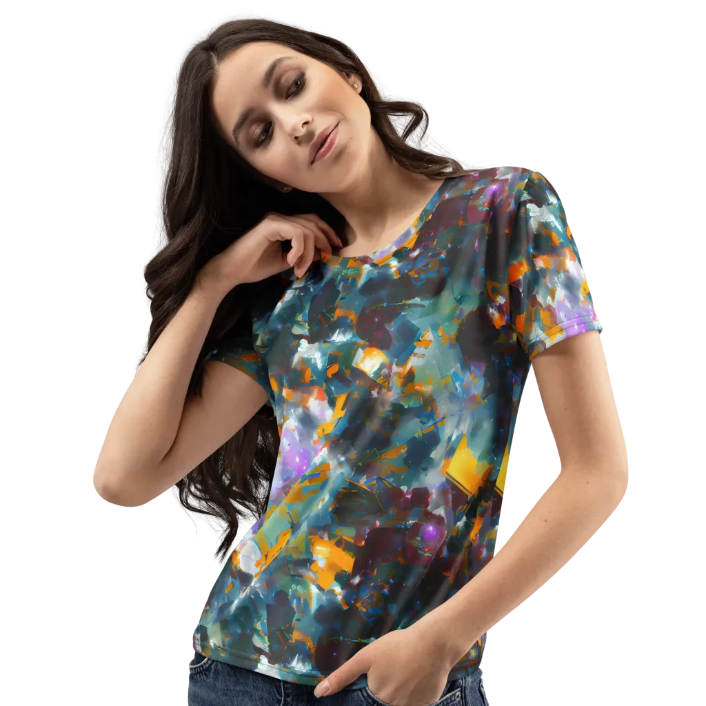 Abyssal Sparks on Women's Crew Neck T-Shirt — Left Front