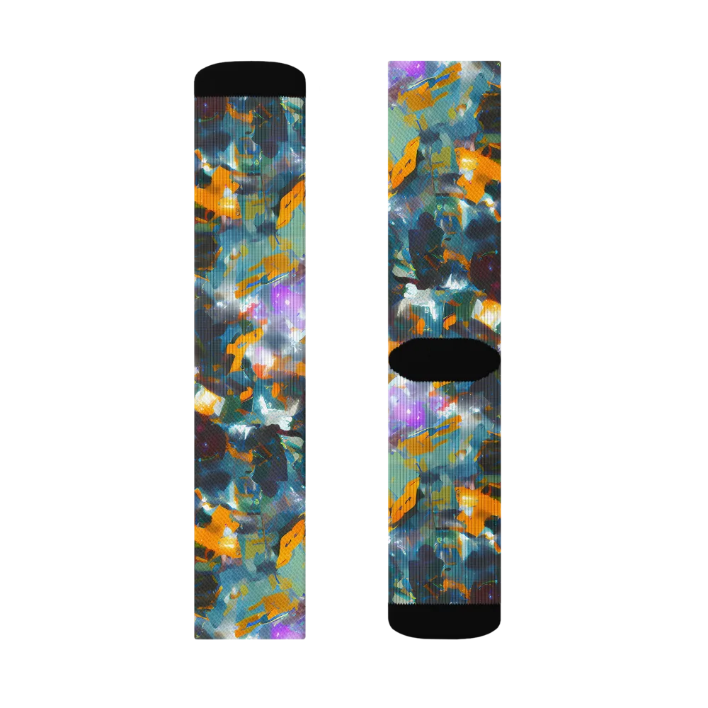 Abyssal Sparks on Socks — Left Sock